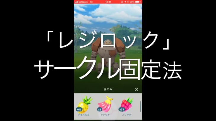 【ポケモンGO】レジロックサークル固定
