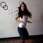BEAUTIFUL BLONDE LADY JAZZY R&B SOUL DANCE IN TIGHT PRINT DRESS