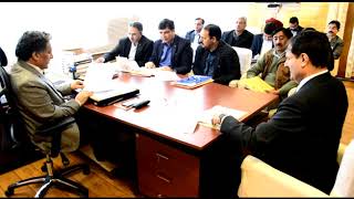 Advisor G Chairing a Review Meeting of R&B Deptt
