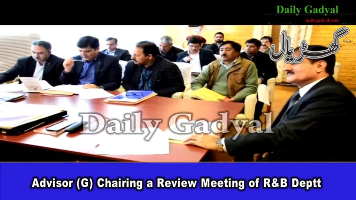 Advisor G Chairing a Review Meeting of R&B Deptt