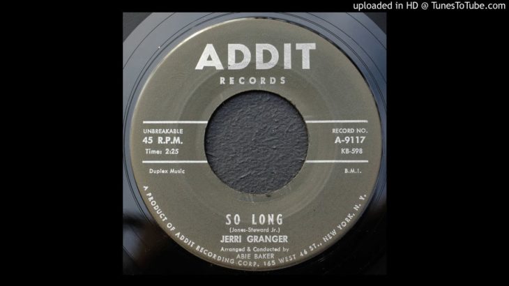Jerri Granger – So Long – 1960 R&B – Dinah Washington Style