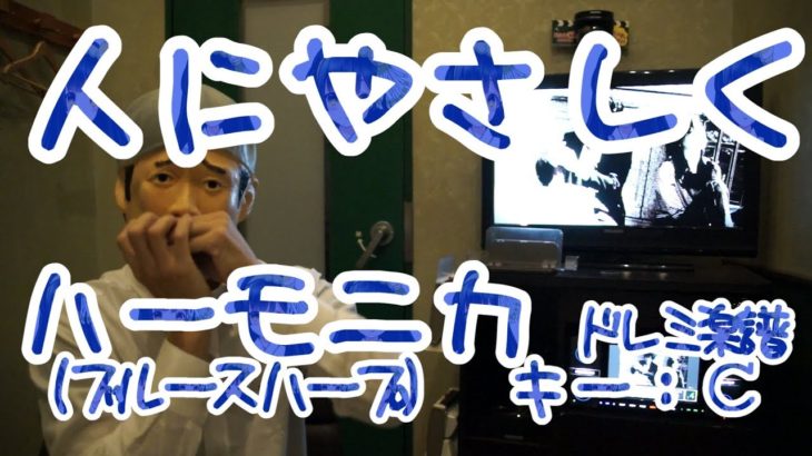 LV.33「人にやさしく / ブルーハーツ」ハーモニカ（ブルースハープ）ドレミ楽譜 / Harmonica