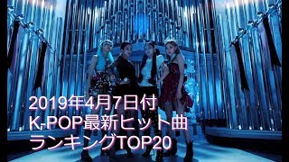 2019年4月7日付K-POP最新ヒット曲ランキングTOP20