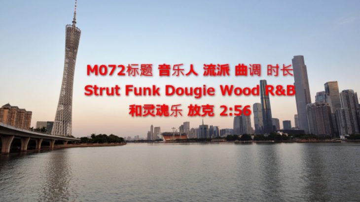 M072 免费音乐 Strut Funk Dougie Wood R&B和灵魂乐 放克 2:56