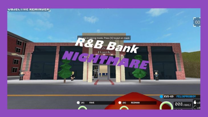 Roblox|Notoriety|R&B Bank|Nightmare (Solo Stealth)