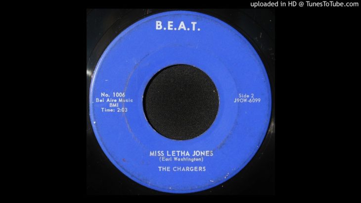 The Chargers – Miss Letha Jones – 1959 R&B Instrumental – Earl Washington