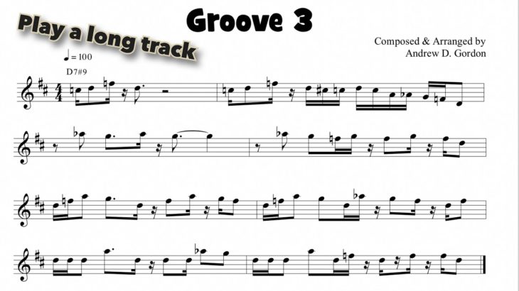 Groove from the book 100 Ultimate Soul Funk and R&B Grooves for Saxophone