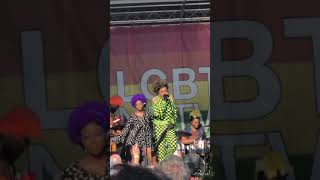 R&B singer and Grammy Award Winner Macy Gray Performing the song “I Try” at the Pride Concert