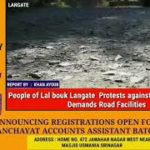 People of Lal bouk Langate  Protests against R&B Department Demands Road Facilities