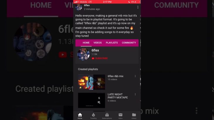 Announcement: 6flex r&b mix playlist up now!