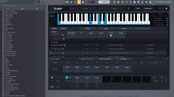 R&B 251 Progressions using Scaler