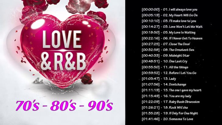 Best R&B Love Songs Of The 70’s 80’s 90’s ♥♥♥ R&B Love Music Playlist ♥♥♥ R&B Love Songs Oldies