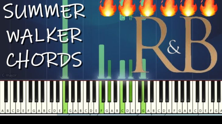 Summer Walker R&B Chord Progression EASY [Synthesia] (Piano tutorial)