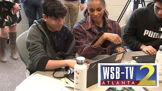 R&B superstar @Ciara surprises Georgia class using her songs to learn coding