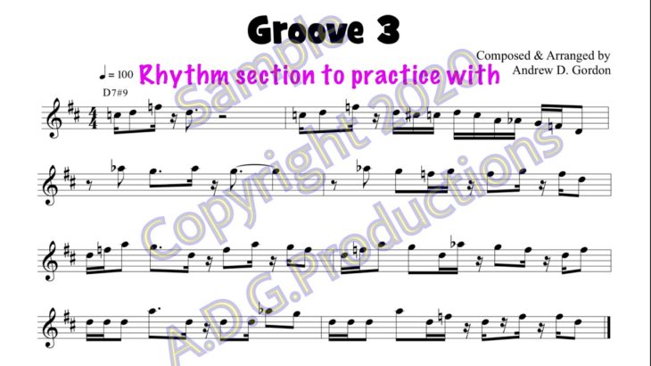 An example from the upcoming book 100 Ultimate Soul, Funk and R&B Grooves for Trumpet