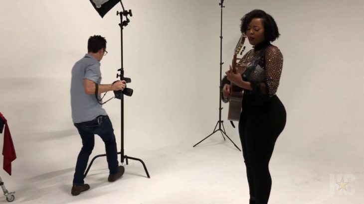 R&B singer Kristal Cherelle inside the Houston Chronicle studios