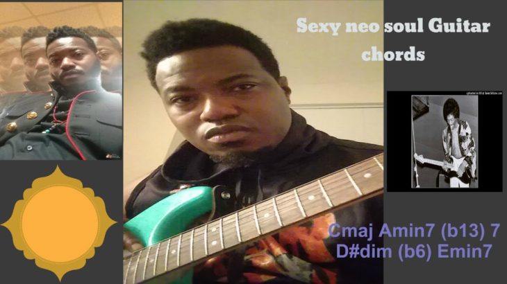 Morning practice R&B guitar chords: Cmaj Amin7 (b13) 7 D#dim (b6) Emin7…
