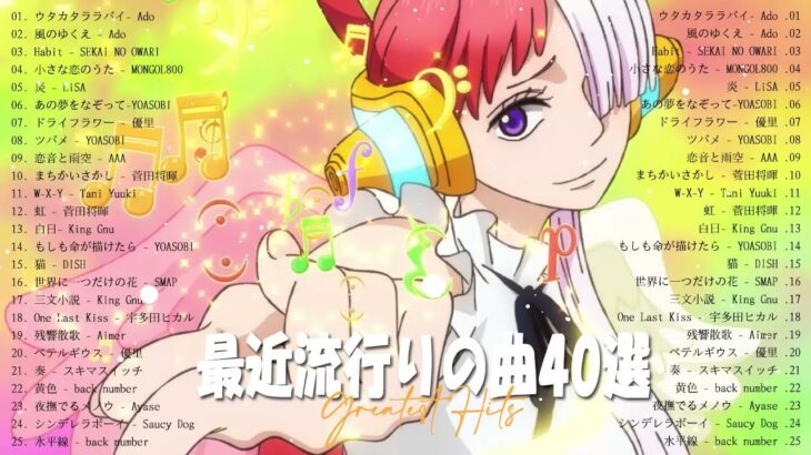 新曲 2023 JPOPメドレー (最新曲 2023)🌱『2023最新版』 最近流行りの曲40選🍃2023ヒット曲メドレーSEKAI NO OWARI 、Ado、YOASOBI、優里 #HM14323