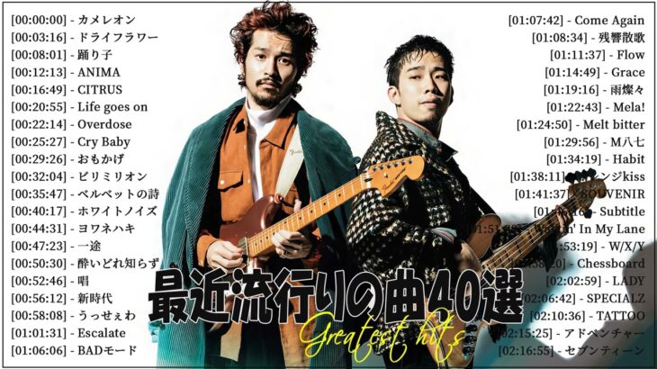 『2023最新版』 最近流行りの曲40選👑新曲 2023 JPOPメドレー (最新曲 2023)👑2023ヒット曲メドレー👑YOASOBI, Ado, スピッツ, 米津玄師, 優里