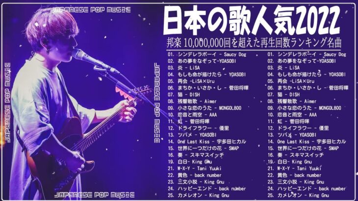 新曲 2022 JPOP 音楽 (最新曲 2022) ️🛒️🛒メドレー邦楽 10,000,000回を超えた再生回数 ランキング 名曲 #JPOP8922