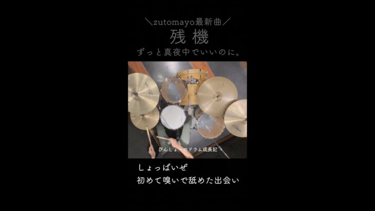 【ずとまよ最新曲/ チェンソーマンED】残機 / ずっと真夜中でいいのに。(zutomayo） ドラム #shorts