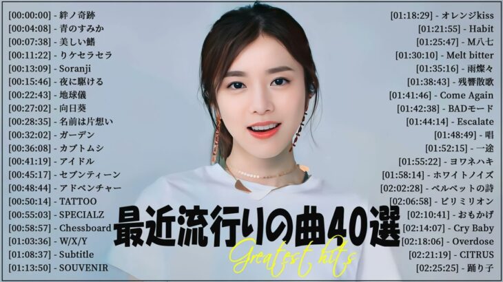 2023最新版』 最近流行りの曲40選👑新曲 2023 JPOPメドレー (最新曲 2023)👑2023ヒット曲メドレー👑YOASOBI, Ado, スピッツ, 米津玄師, 優里