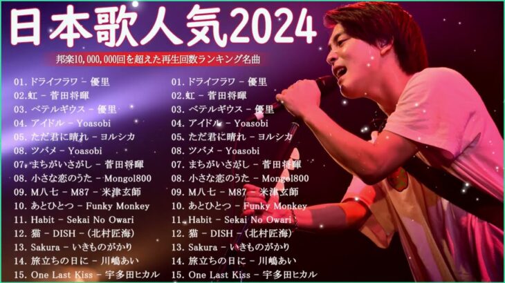 有名曲jpop メドレー 2023 – 音楽 ランキング 最新 2023 – 邦楽 ランキング 最新 2023 – 日本の歌人気 2023 優里、Yoasobi、 あいみょん、米津玄師   JP.8
