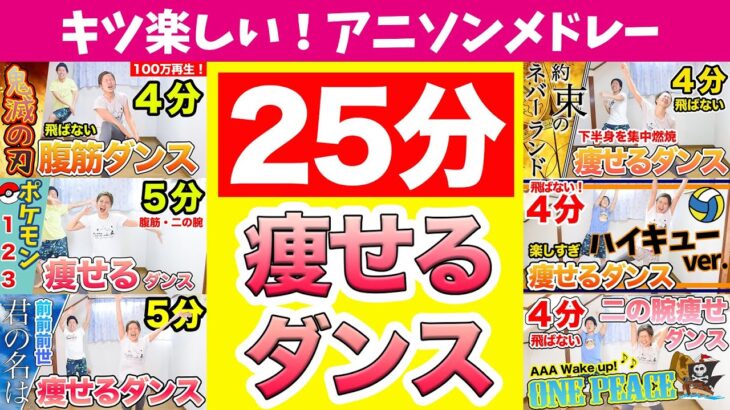 【史上最高な25分】アニソン６曲でダイエットダンス作ってみたっ！こんな楽しい痩せ方ある？