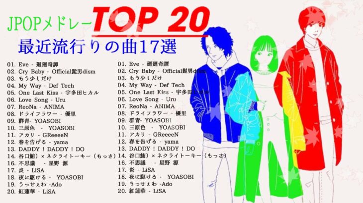 【広告なし2021】 JPOP 最新曲人気曲話題曲注目曲ベストミックスリスト 💖2021年上半期チャート発表！総合ソング・チャート1位は