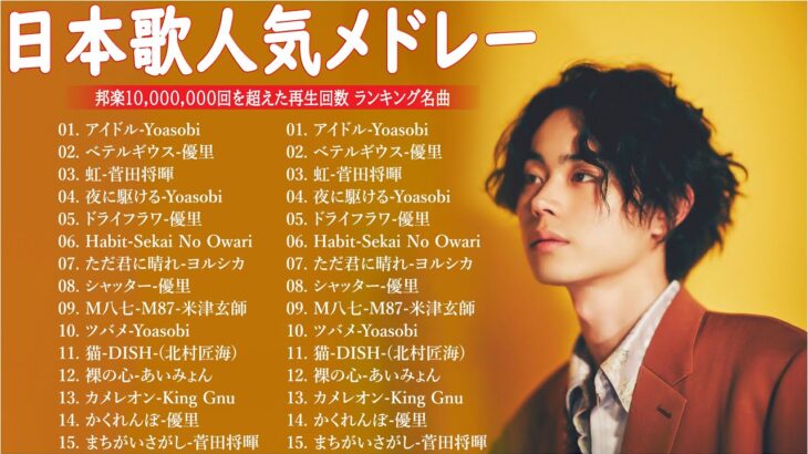 『2024最新版』 最近流行りの曲40選🎹新曲 2024 JPOPメドレー (最新曲 2024)🎹2024ヒット曲メドレー🎧 YOASOBI, Ado, 米津玄師, スピッツ, Kanaria, 優里