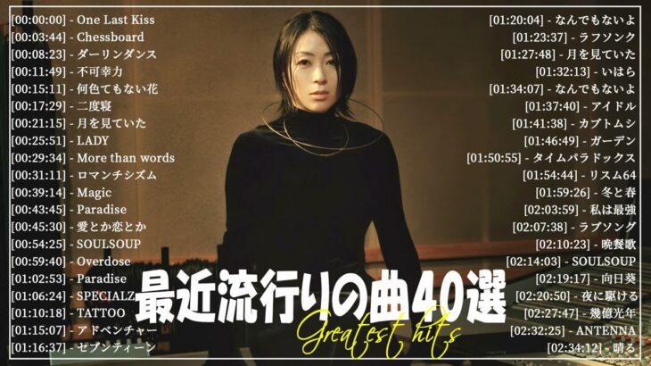『2024最新版』 最近流行りの曲40選👑新曲 2024 JPOPメドレー (最新曲 2024)👑2024ヒット曲メドレー👑YOASOBI, Ado, スピッツ, 米津玄師, 優里