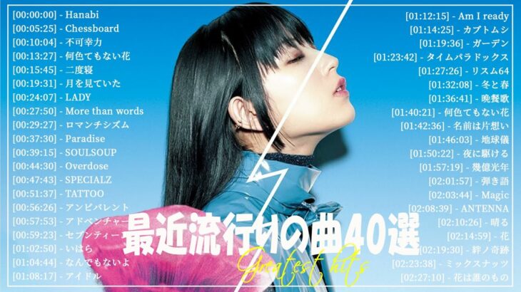『2024最新版』 最近流行りの曲40選👑新曲 2024 JPOPメドレー (最新曲 2024)👑2024ヒット曲メドレー👑YOASOBI, Ado, スピッツ, 米津玄師, 優里