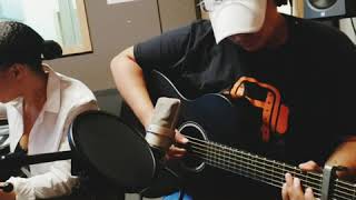 Laying down tracks for R&B singer Carvena Jones