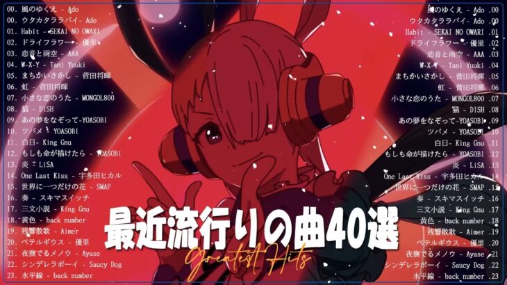 新曲 2023✨JPOPメドレー 最新曲 2023✨最近流行りの曲20選✨2023ヒット曲メドレー ✨YOASOBI、米津玄師、Official髭男dism、Tani Yuuki、Vaundy V22